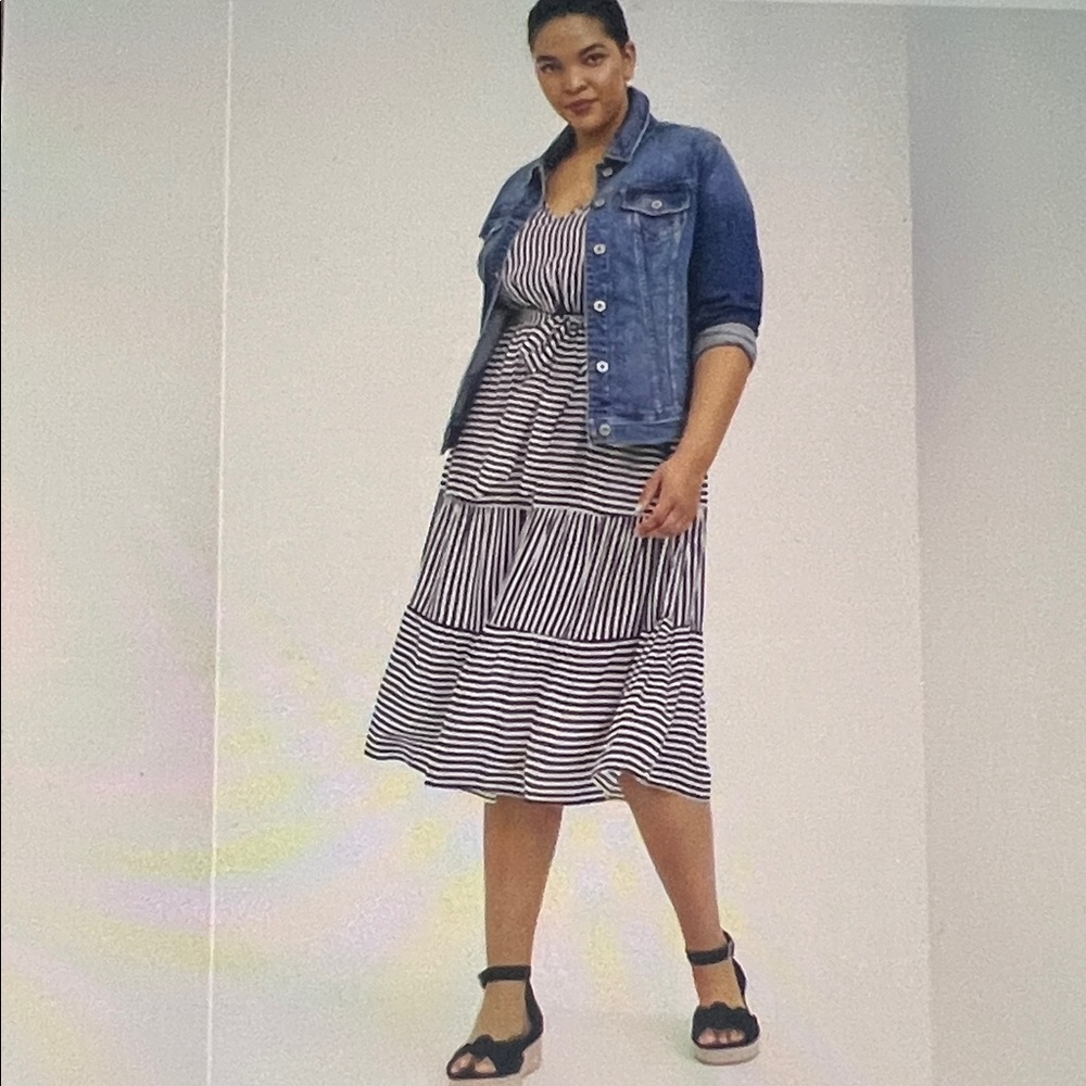 Torrid Tiered Challis Midi Dress Size 1X